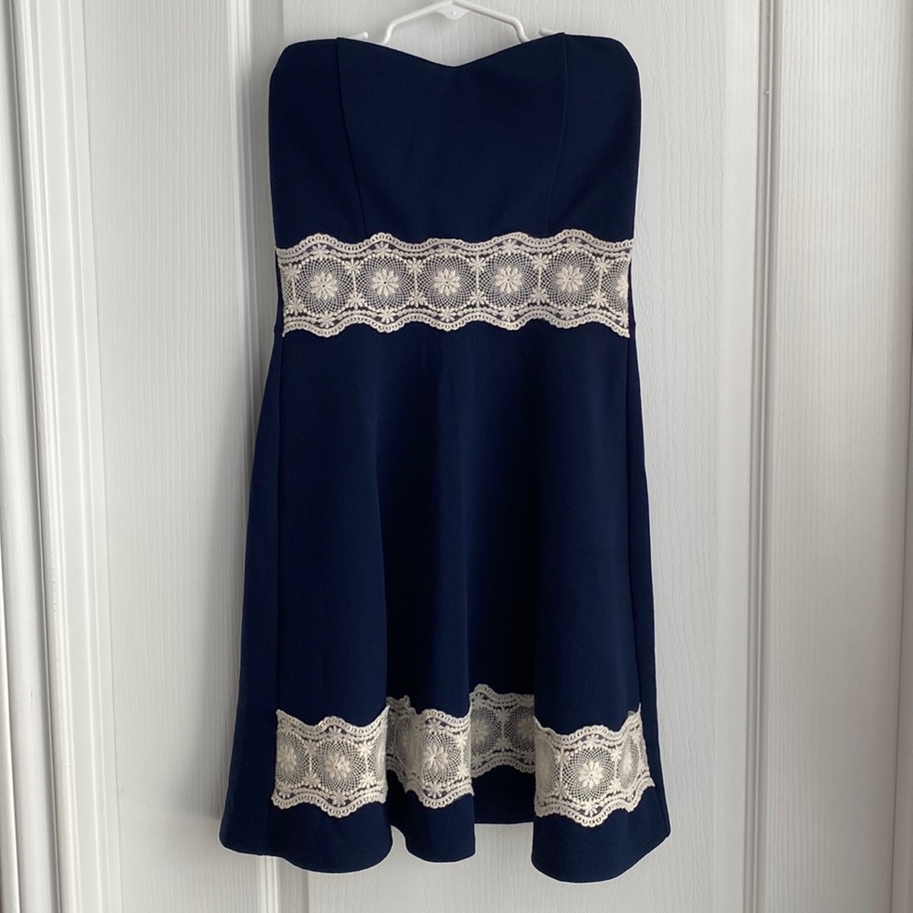 Pretty blue and white dress